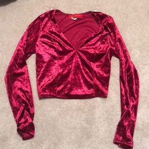 Velvet Crop Top